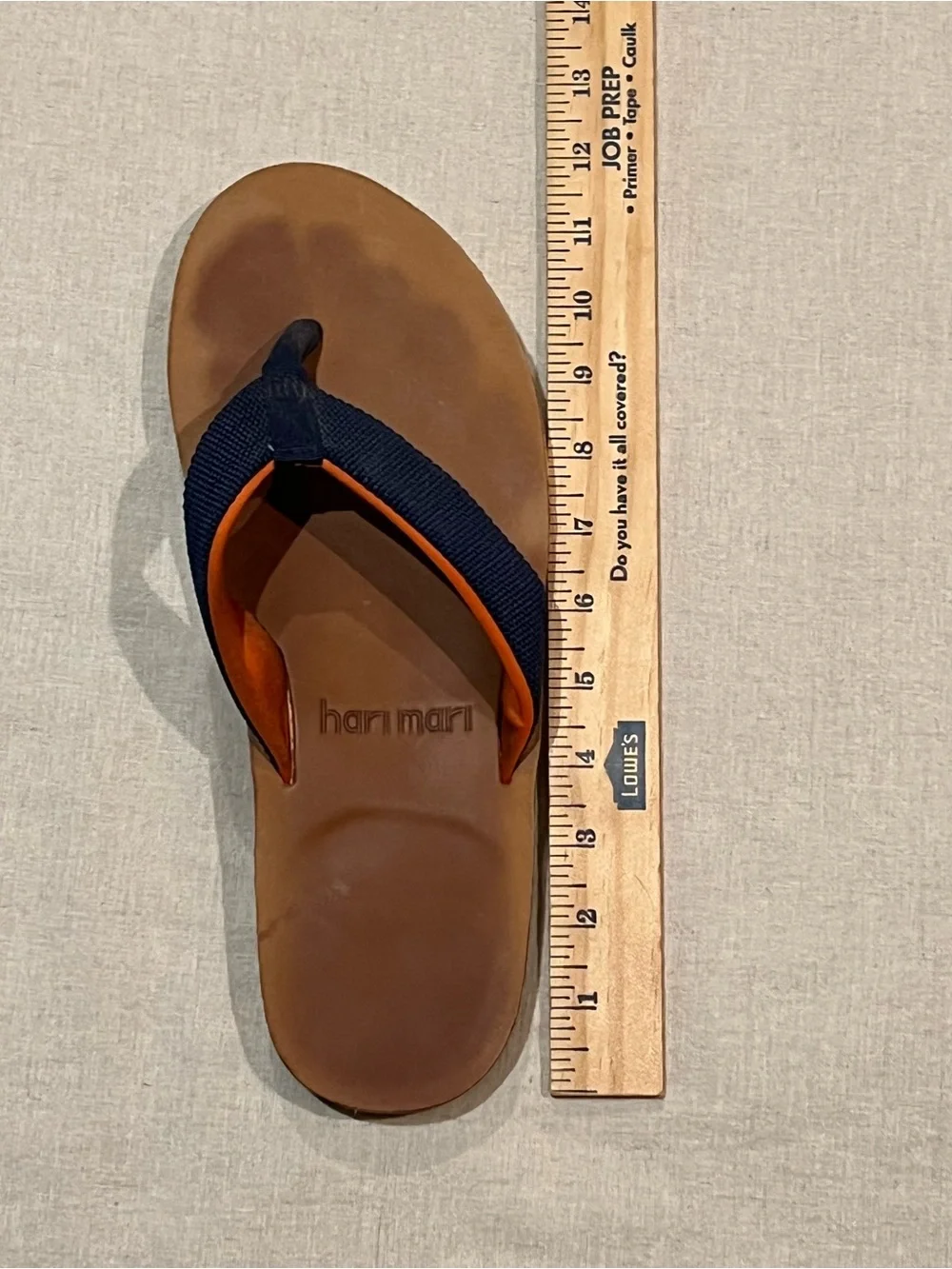 Hari Mari Scouts Nubuck Leather Flip Flops With Nylon Webbing Strap Men’s 13/14